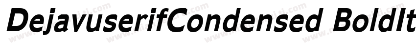 DejavuserifCondensed BoldItalic字体转换